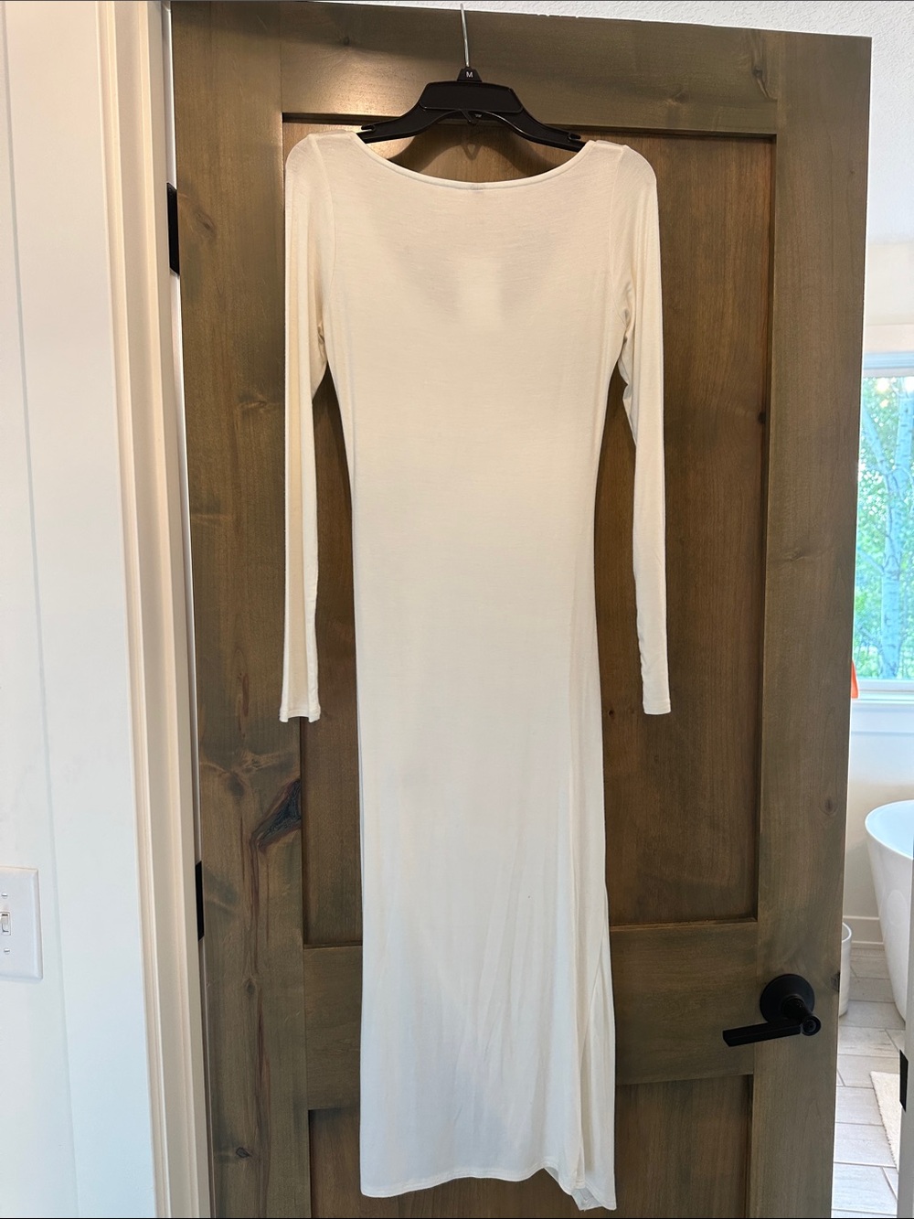 Rachel Pally Cream Long-Sleeve Ruched Wrap Midi Dress - Picture 4 of 7